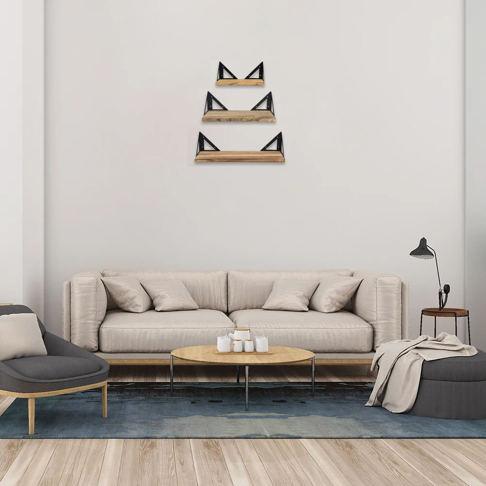 3pcs For Plant Floating Shelves Collectibles Wall Mounted Easy Install Retro Home Decor Rustic Wood Office Storage Holder
3pcs For Plant Floating Shelves Collectibles Wall Mounted Easy Install Retro Home Decor Rustic Wood Office Storage Holder