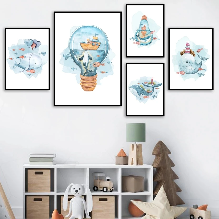 Marine Life Canvas Painting Beluga Boat Lighthouse Home Decoration Posters and Prints Wall Pictures for Living Room Light Bulb
Marine Life Canvas Painting Beluga Boat Lighthouse Home Decoration Posters and Prints Wall Pictures for Living Room Light Bulb