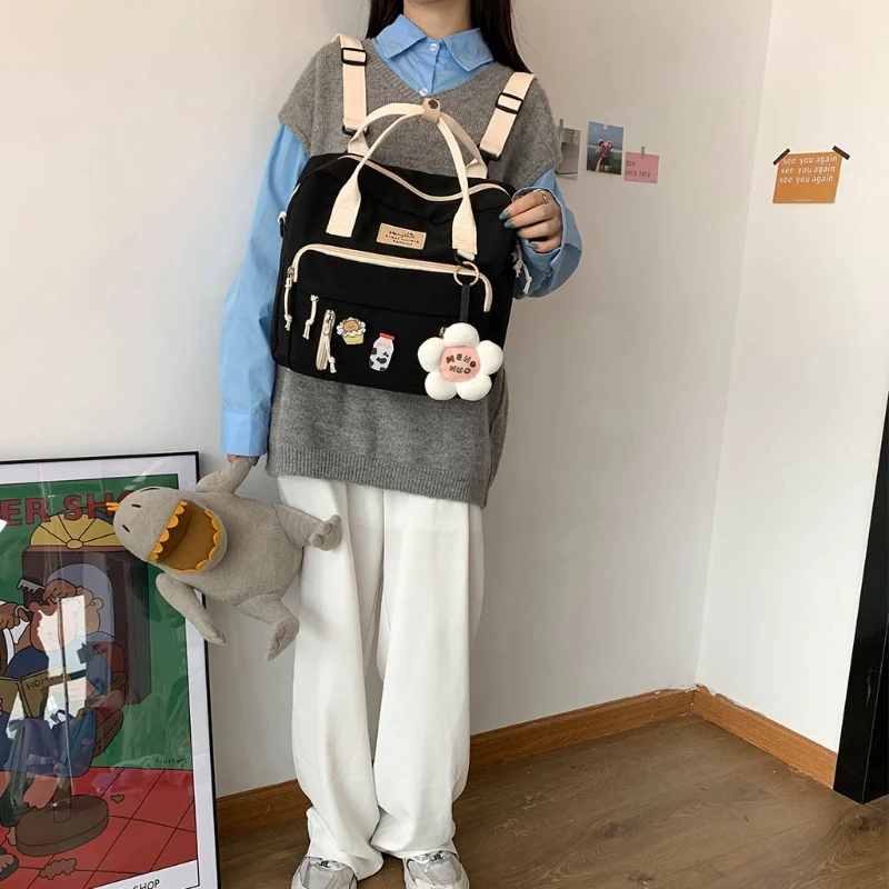 Multifunctional Lovely Women Backpack Shoulder Bags Handbag Teenage Girl Ring Buckle Portable Travel Messenger Bag Wild
Multifunctional Lovely Women Backpack Shoulder Bags Handbag Teenage Girl Ring Buckle Portable Travel Messenger Bag Wild