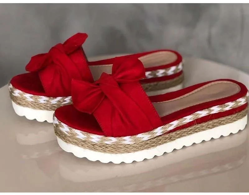 Slippers Women Slides Bow Summer Sandals Bow-Knot Slippers Thick Soles Flat Platform Female Floral Beach Shoes Flip Flops
Slippers Women Slides Bow Summer Sandals Bow-Knot Slippers Thick Soles Flat Platform Female Floral Beach Shoes Flip Flops