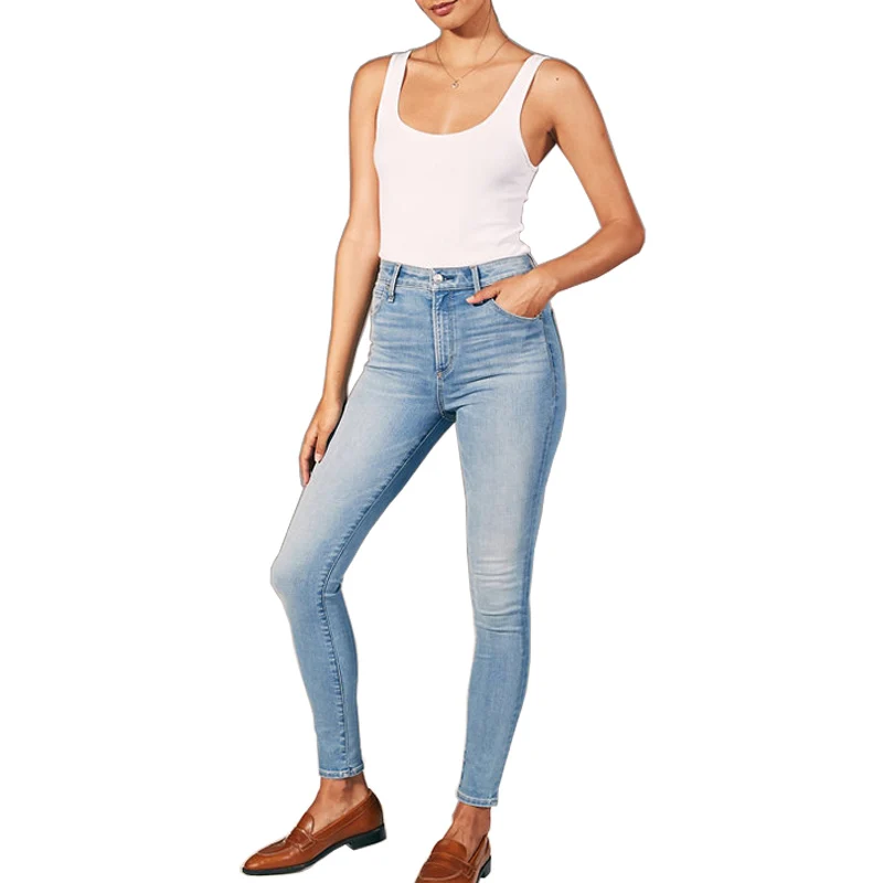 Women Skinny High Waist Light Blue Stretch Jeans Fashion Casual Elastic Denim High Street Pencil Pants
Women Skinny High Waist Light Blue Stretch Jeans Fashion Casual Elastic Denim High Street Pencil Pants