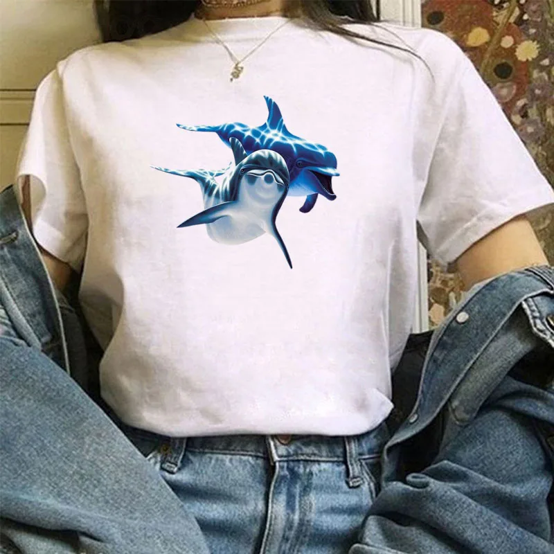 Women-clothing T-shirts Short Sleeve Dolphin Tees Summer Women's Top Tops With Sleeves Anime Tshirt Graphic Woman White Shirt
Women-clothing T-shirts Short Sleeve Dolphin Tees Summer Women's Top Tops With Sleeves Anime Tshirt Graphic Woman White Shirt
