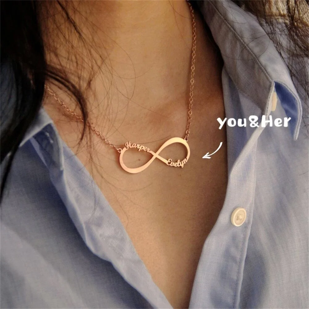Personalized Infinity Name Necklace Family Child Name Necklace Stainless Steel Custom Jewelry Gift for Mom 
Personalized Infinity Name Necklace Family Child Name Necklace Stainless Steel Custom Jewelry Gift for Mom