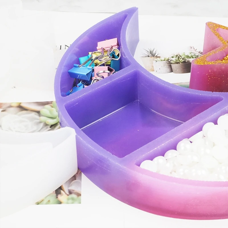 Crescent Moon Tray Resin Mold Moon Star Decor Crystal Display Tray Molds Tools
Crescent Moon Tray Resin Mold Moon Star Decor Crystal Display Tray Molds Tools