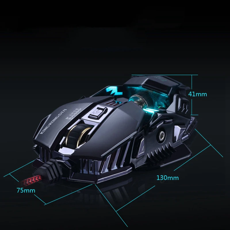 KCPDS Gaming Mouse Ergonomic Wired Mouse 8-Key LED 4000 DPI Optical Macro Programmable USB Computer Mouse Wired Gaming Mouse wit 
KCPDS Gaming Mouse Ergonomic Wired Mouse 8-Key LED 4000 DPI Optical Macro Programmable USB Computer Mouse Wired Gaming Mouse wit