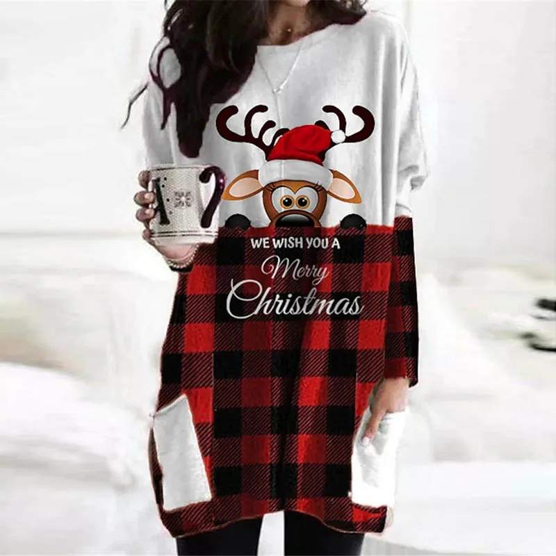 Women Loose Blouse 2021 Autumn Fashion O Neck Long-sleeve Pullover Top Vintage Christmas Printed Casual Street Ladies Shirts
Women Loose Blouse 2021 Autumn Fashion O Neck Long-sleeve Pullover Top Vintage Christmas Printed Casual Street Ladies Shirts