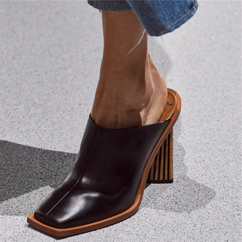 Dovereiss Fashion Women's Shoes Summer New Consice Sexy Mules Square toe Elegant Strange style heel Chunky heels Slippers 33-43
Dovereiss Fashion Women's Shoes Summer New Consice Sexy Mules Square toe Elegant Strange style heel Chunky heels Slippers 33-43