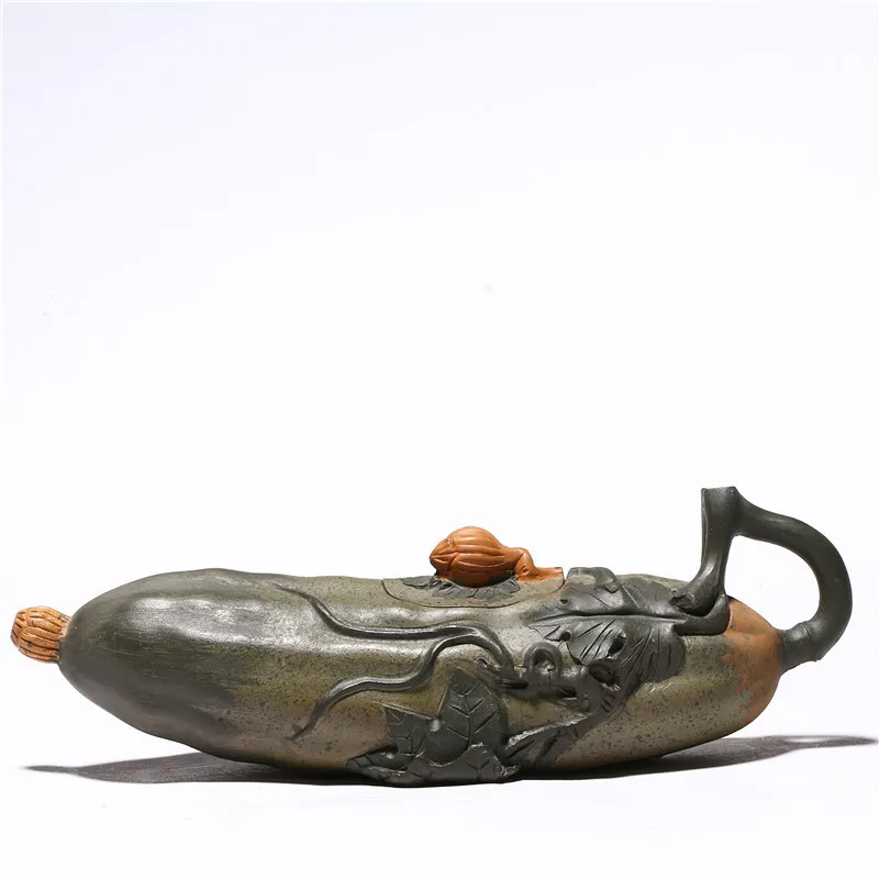 Yixing Purple Sand Pot Ore Purple Sand Powder Slurry Green Clay Bionic Cucumber Imitation Old Style Ornaments Household Teapot
Yixing Purple Sand Pot Ore Purple Sand Powder Slurry Green Clay Bionic Cucumber Imitation Old Style Ornaments Household Teapot