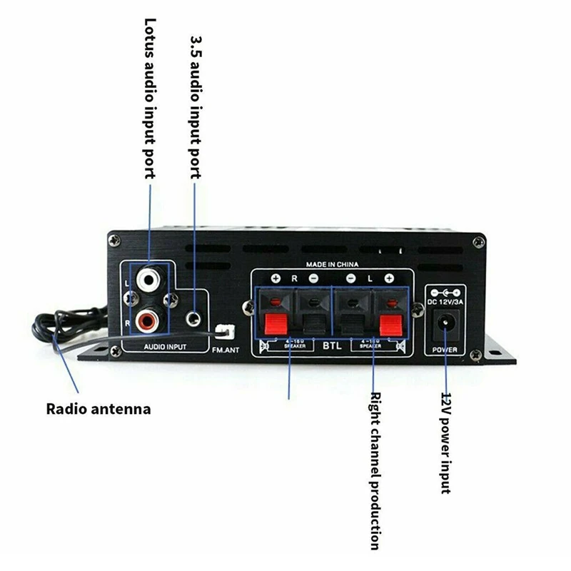 40Wx2 Bluetooth 5.0 Hifi Power Amplifiers for Home Car Audio 12V Digital Sound Amplifier Music Player Fm Radio Ak380
40Wx2 Bluetooth 5.0 Hifi Power Amplifiers for Home Car Audio 12V Digital Sound Amplifier Music Player Fm Radio Ak380