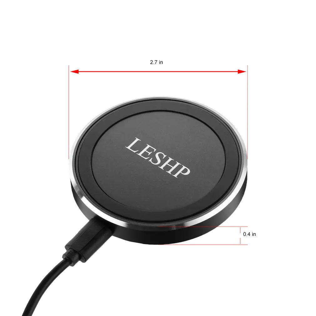 LESHP Portable Overcharge-protection Lightweight Anti-slip Ultra-thin LED Indicator USB Port Fast Charging Wireless Charger
LESHP Portable Overcharge-protection Lightweight Anti-slip Ultra-thin LED Indicator USB Port Fast Charging Wireless Charger