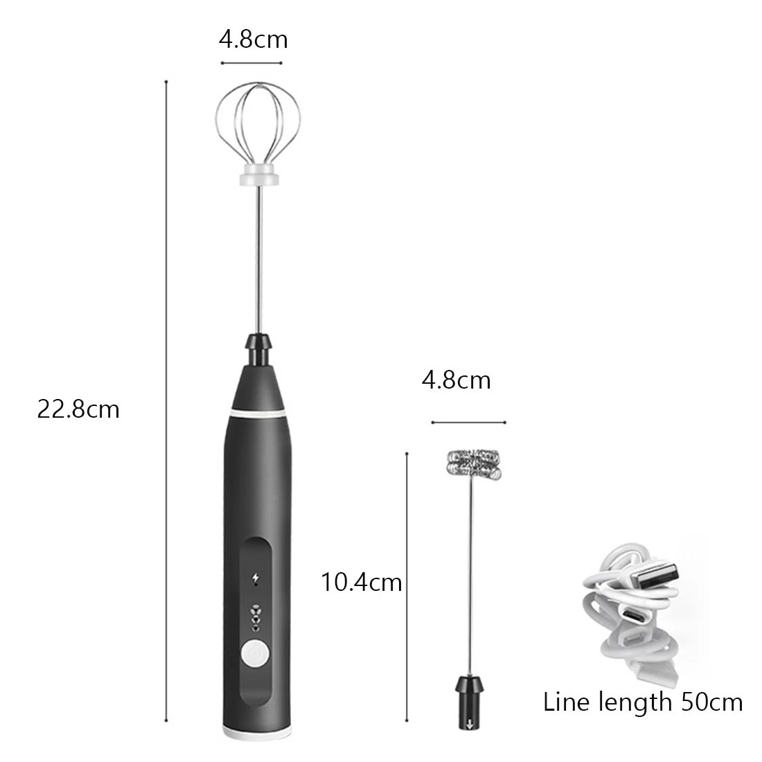 Portable USB Charger Electric Milk Frother Egg Beater Whisk Drink Mixer for Coffee, Milk, Cappuccino, Egg Beating ,Kitchen Tools
Portable USB Charger Electric Milk Frother Egg Beater Whisk Drink Mixer for Coffee, Milk, Cappuccino, Egg Beating ,Kitchen Tools