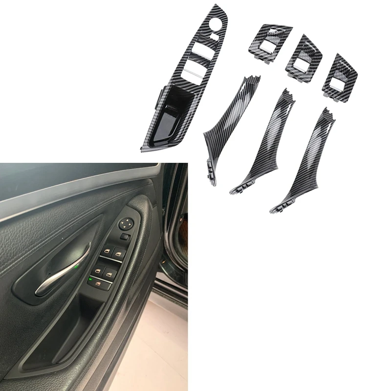 Car LHD Interior Door Carbon Fiber Pull Handle Window Switch Panel Set for-BMW 5 Series F10 F11 F18 520I 523I 525I 528I
Car LHD Interior Door Carbon Fiber Pull Handle Window Switch Panel Set for-BMW 5 Series F10 F11 F18 520I 523I 525I 528I