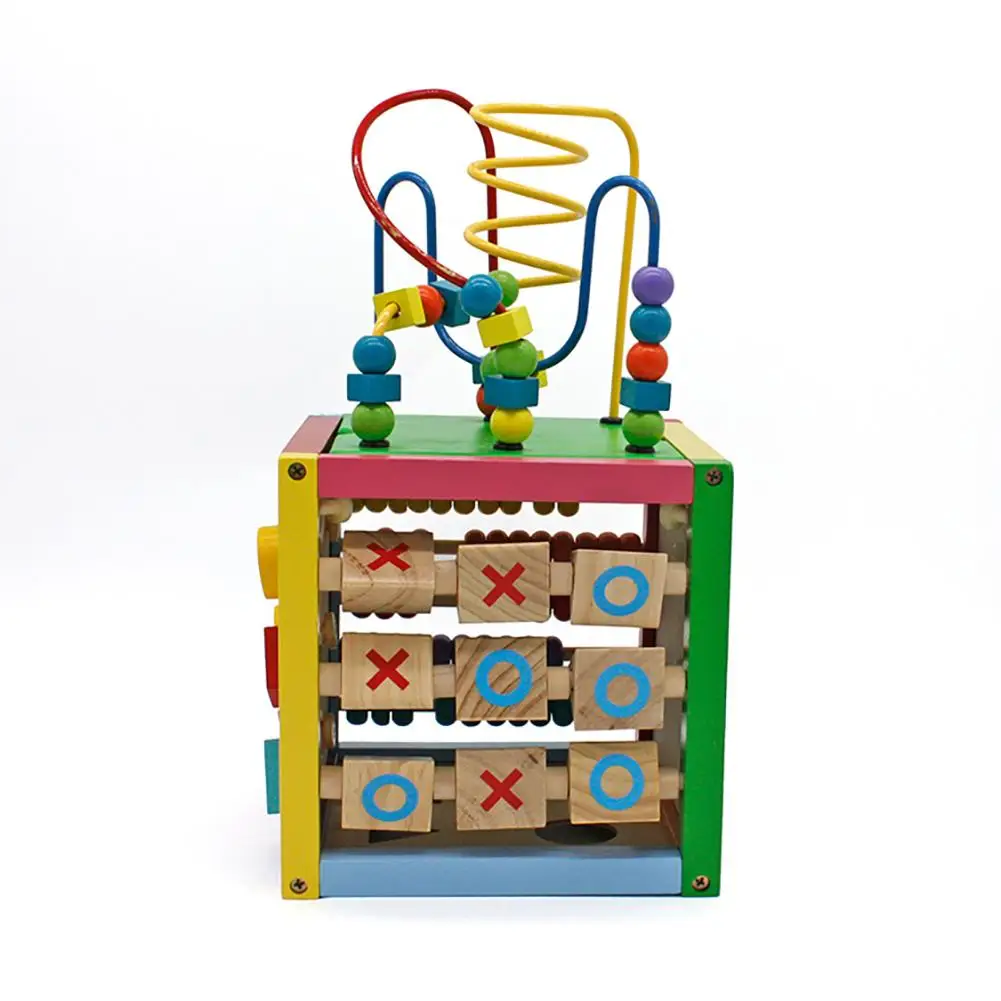 8 x 8 Inch Wooden Learning Bead Maze Cube 5 in 1 Activity Center Educational Toy Multicolor
8 x 8 Inch Wooden Learning Bead Maze Cube 5 in 1 Activity Center Educational Toy Multicolor