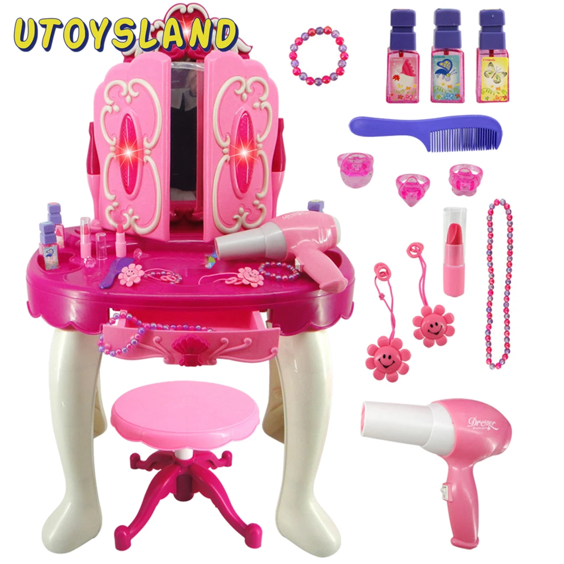 Игровой набор для девочек, имитация фена, игрушка для макияжа светильник том и звуком, игрушка для ролевых игр, игрушка для макияжа для девоч...
Игровой набор для девочек, имитация фена, игрушка для макияжа светильник том и звуком, игрушка для ролевых игр, игрушка для макияжа для девоч...