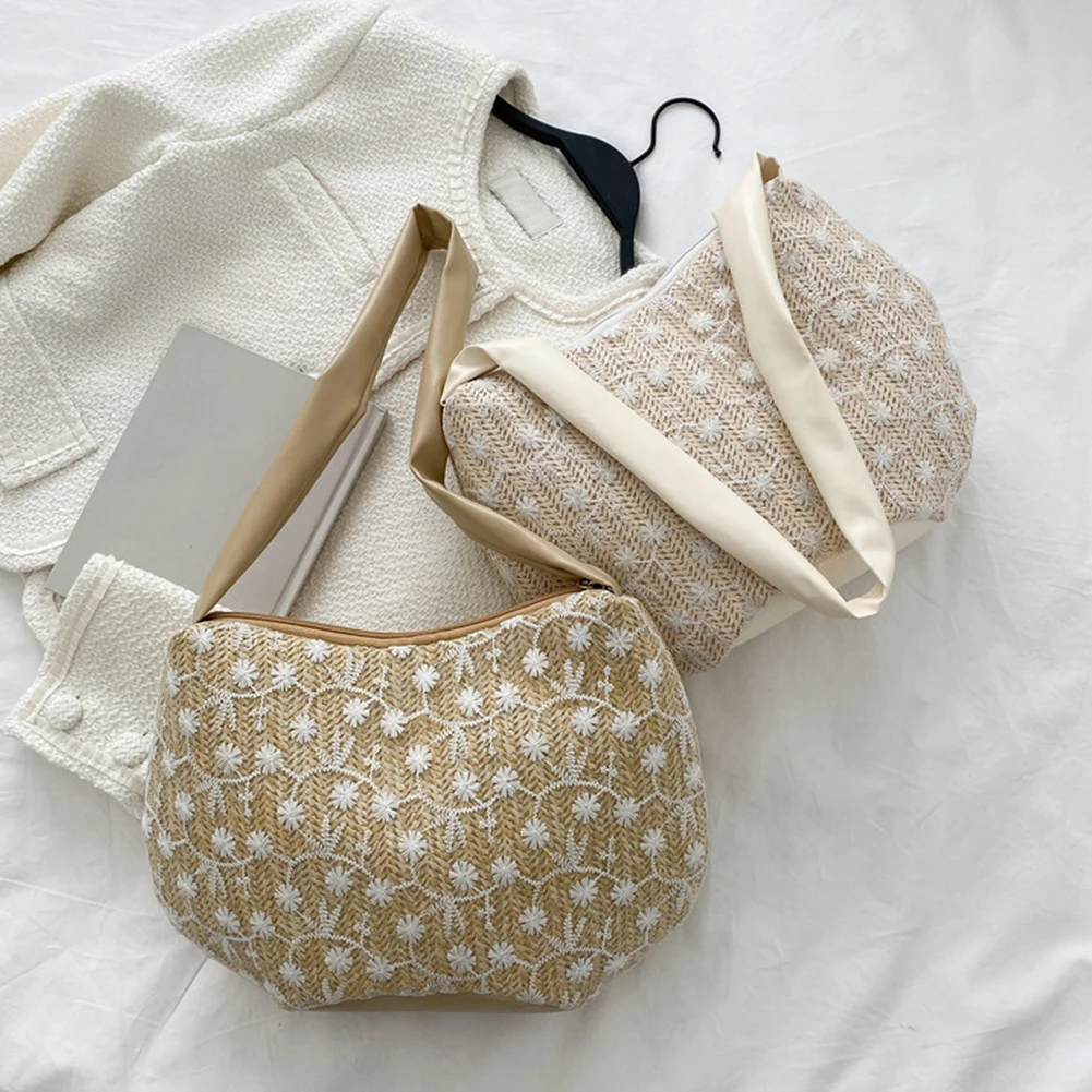 Fashion Women Woven Mesh Flower Shoulder Bag Summer Vacation Small Tote Handbags Casual Girls Small Shoulder Bags 2021
Fashion Women Woven Mesh Flower Shoulder Bag Summer Vacation Small Tote Handbags Casual Girls Small Shoulder Bags 2021
