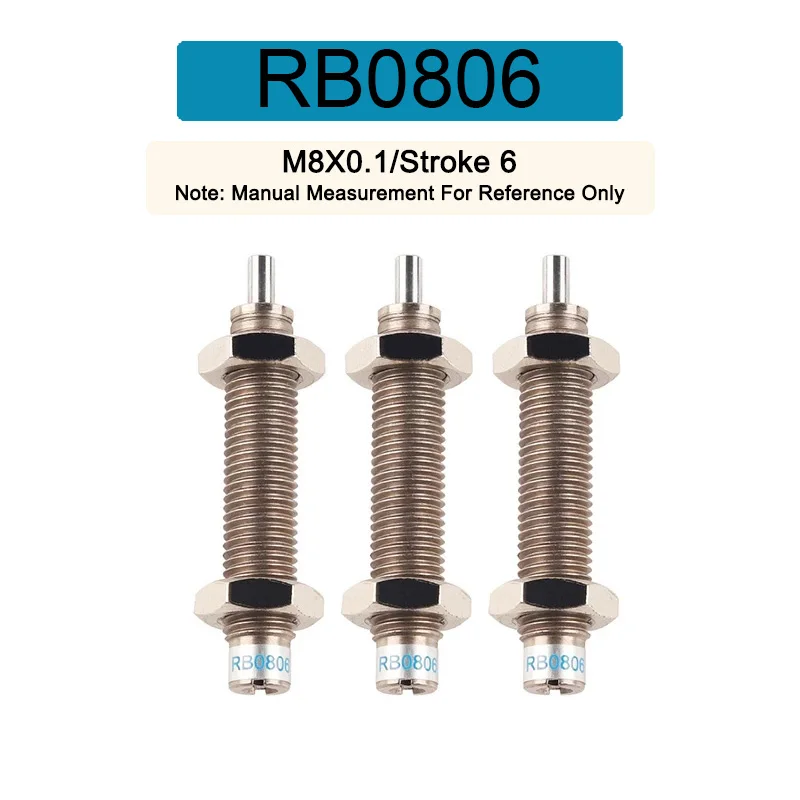 RB0806 RB Series 6mm Stroke Hydraulic Shock Absorber Adjustable Pneumatic Oil Pressure Hydraulic Buffer Damper High Quality
RB0806 RB Series 6mm Stroke Hydraulic Shock Absorber Adjustable Pneumatic Oil Pressure Hydraulic Buffer Damper High Quality