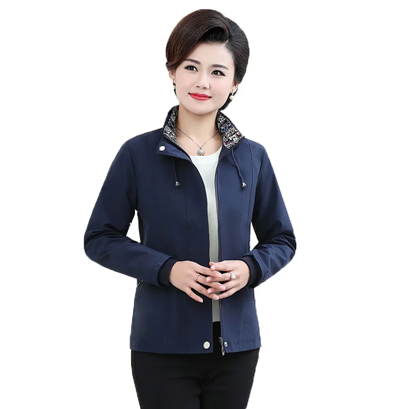 Zipper Coat Middle Aged Women's Spring Autumn Jackets Plus Size 4XL Female 2020 New Short Windbreaker Outerwear Mother Dress
Zipper Coat Middle Aged Women's Spring Autumn Jackets Plus Size 4XL Female 2020 New Short Windbreaker Outerwear Mother Dress