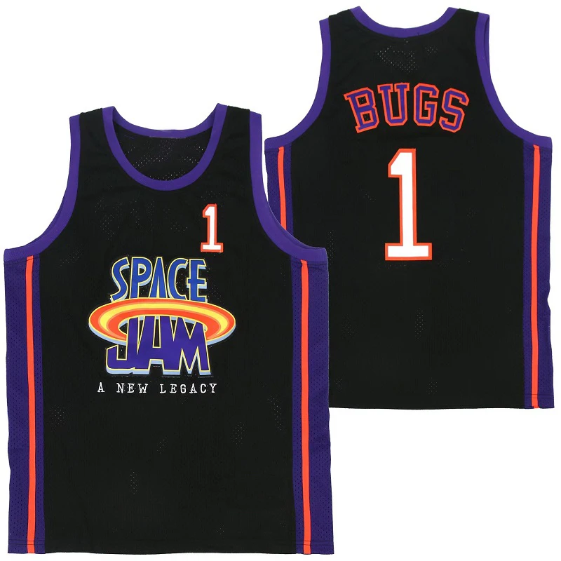 BG Basketball Jersey SPACE JAM 1 BUGS Jerseys Embroidery Sewing Outdoor Sportswear Hip-hop Culture Movie 2022 summer black
BG Basketball Jersey SPACE JAM 1 BUGS Jerseys Embroidery Sewing Outdoor Sportswear Hip-hop Culture Movie 2022 summer black