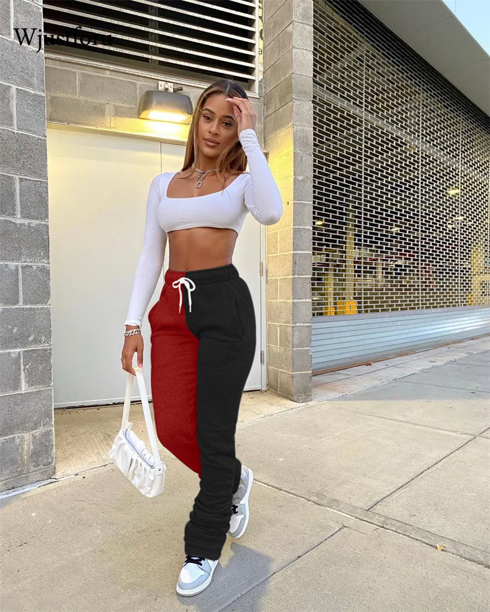 Wjustforu Stacked Leggings Joggers Stacked Sweatpants Women Streetwear Casual High Waist Bandage Patchwork Trousers Fall 2020
Wjustforu Stacked Leggings Joggers Stacked Sweatpants Women Streetwear Casual High Waist Bandage Patchwork Trousers Fall 2020