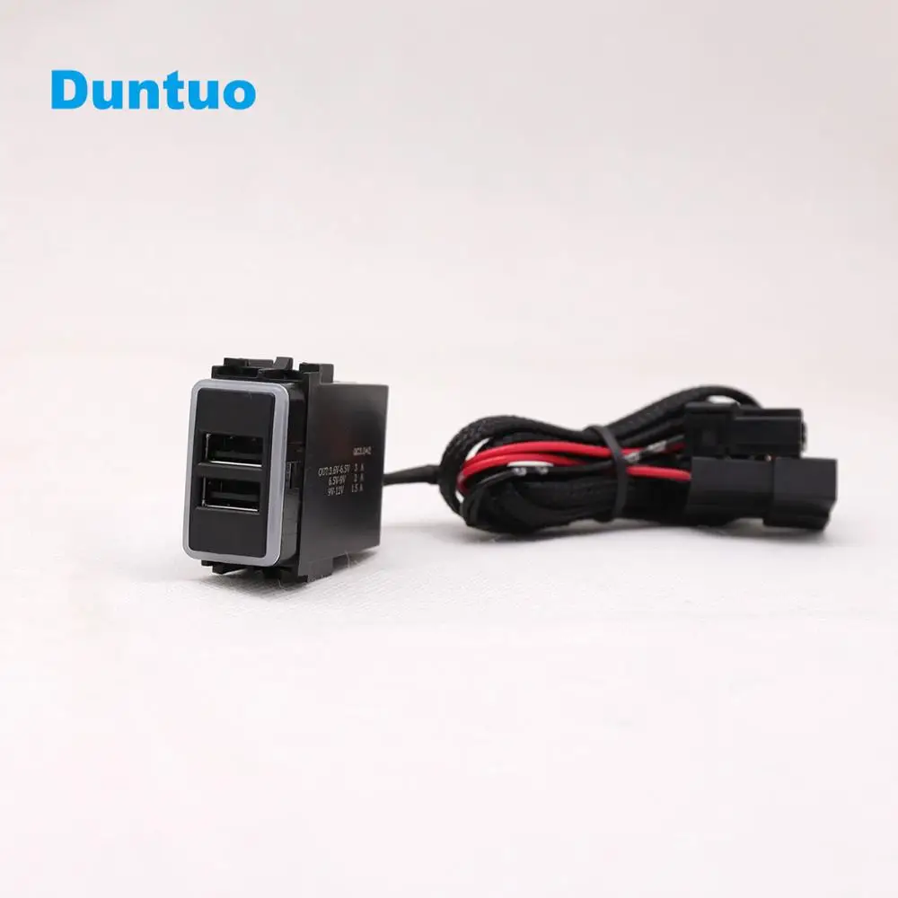 Автомобильное зарядное устройство QC3.0 Quickcharge двойной USB адаптер для телефона DVR