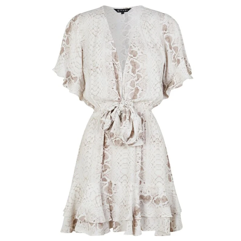 2020 New Women Snake Skin Print Deep V-neck Dress Short Sleeve Bandage Mini Dresses Ladies Party Ruffles Summer Sundress Fashion
2020 New Women Snake Skin Print Deep V-neck Dress Short Sleeve Bandage Mini Dresses Ladies Party Ruffles Summer Sundress Fashion