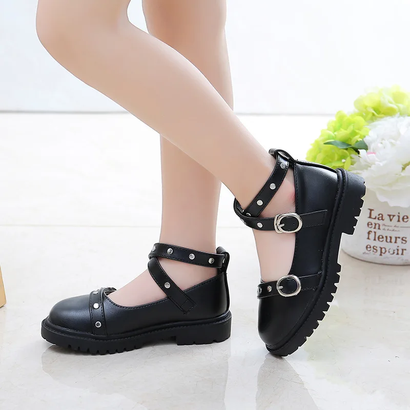 2021 Spring Girls Leather Shoes Retro Style Chilren Casual Rivets Shoes Soft Bottom Comfortable Outdoor Kids Student Shoes
2021 Spring Girls Leather Shoes Retro Style Chilren Casual Rivets Shoes Soft Bottom Comfortable Outdoor Kids Student Shoes