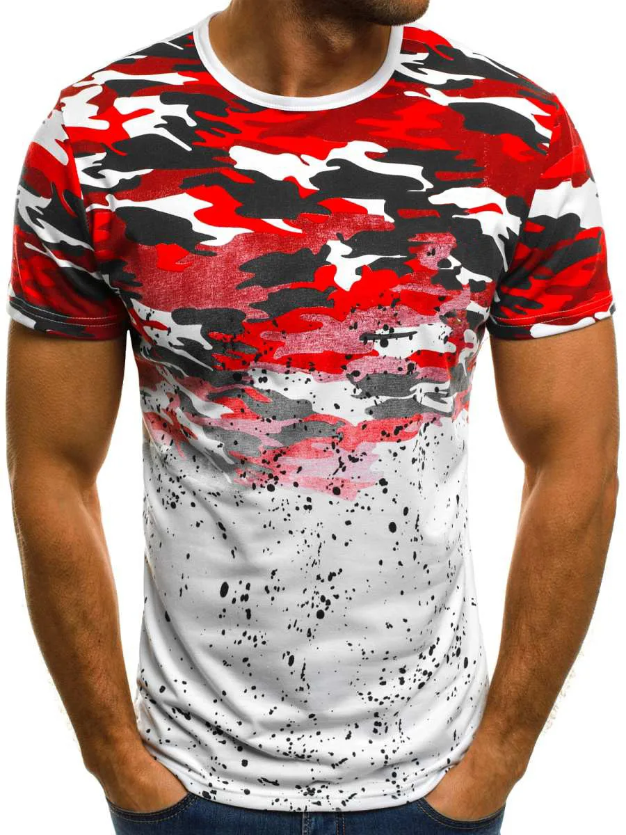 2021 summer personality short-sleeved loose t-shirt men's cool camouflage print men's casual sports plus size
2021 summer personality short-sleeved loose t-shirt men's cool camouflage print men's casual sports plus size