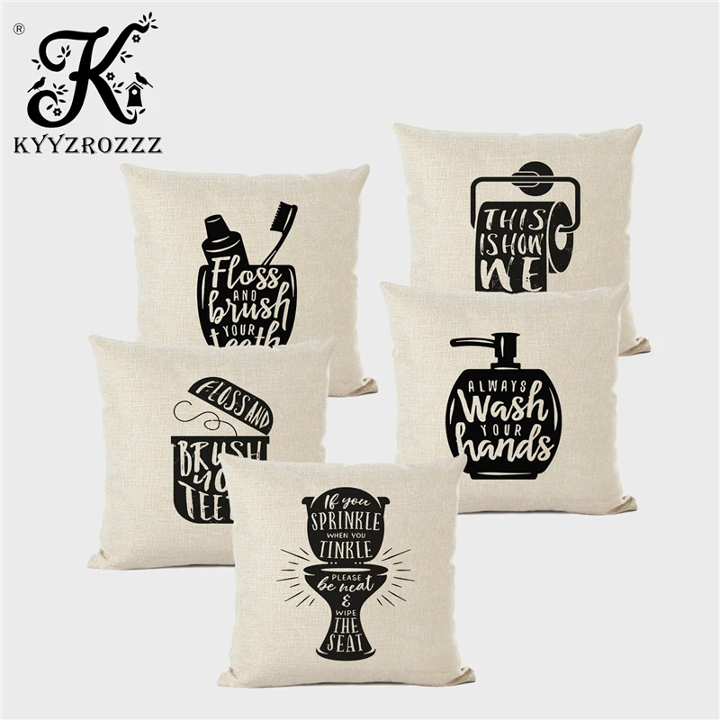Fun Pattern Cushion Set Black and White Text Cup Toothbrush Print Linen Home Store Sofa Chair Hug Pillowcase Almofada45*45CM
Fun Pattern Cushion Set Black and White Text Cup Toothbrush Print Linen Home Store Sofa Chair Hug Pillowcase Almofada45*45CM