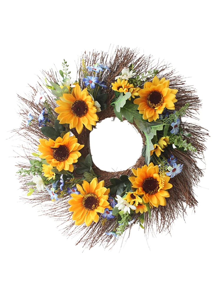 Artificial Decor Flower Wreath Sunflower Chrysanthemum Wedding Party Thanksgiving Home Decoration Door Wreath imaginative 
Artificial Decor Flower Wreath Sunflower Chrysanthemum Wedding Party Thanksgiving Home Decoration Door Wreath imaginative