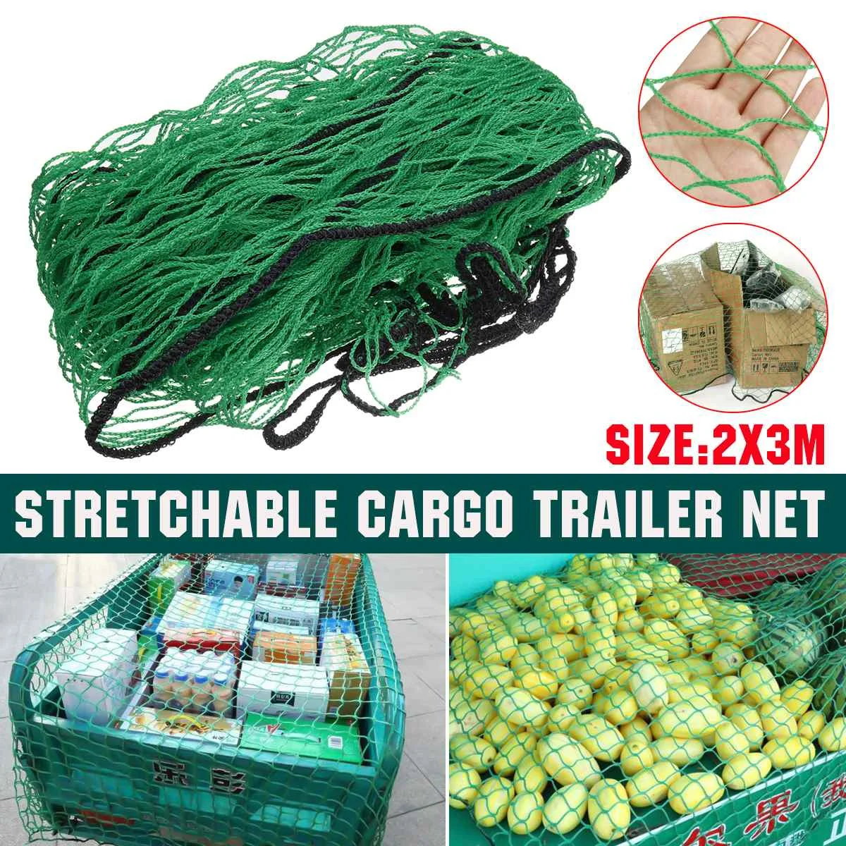 2X3/3X4M Heavy Duty Stretchable Cargo Trailer Net Rear Cargo Trunk Storage Organizer Luggage Net Holder Auto Accessory 
2X3/3X4M Heavy Duty Stretchable Cargo Trailer Net Rear Cargo Trunk Storage Organizer Luggage Net Holder Auto Accessory