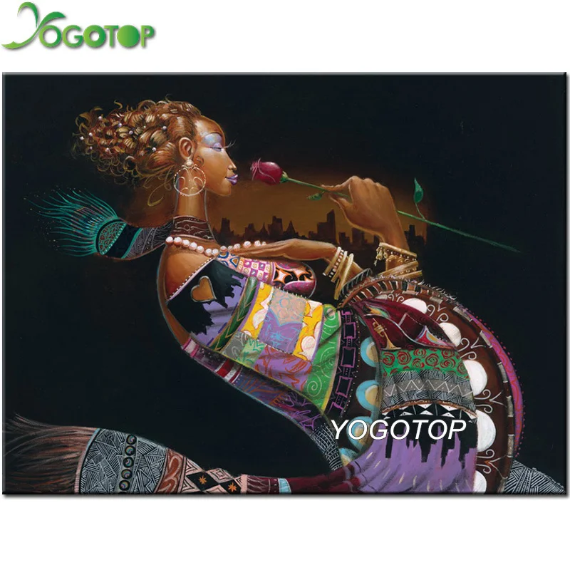 Full square round drill Mosaic African woman rose flower retro decoration picture with rhinestones Diamond Painting gift YY4503 
Full square round drill Mosaic African woman rose flower retro decoration picture with rhinestones Diamond Painting gift YY4503