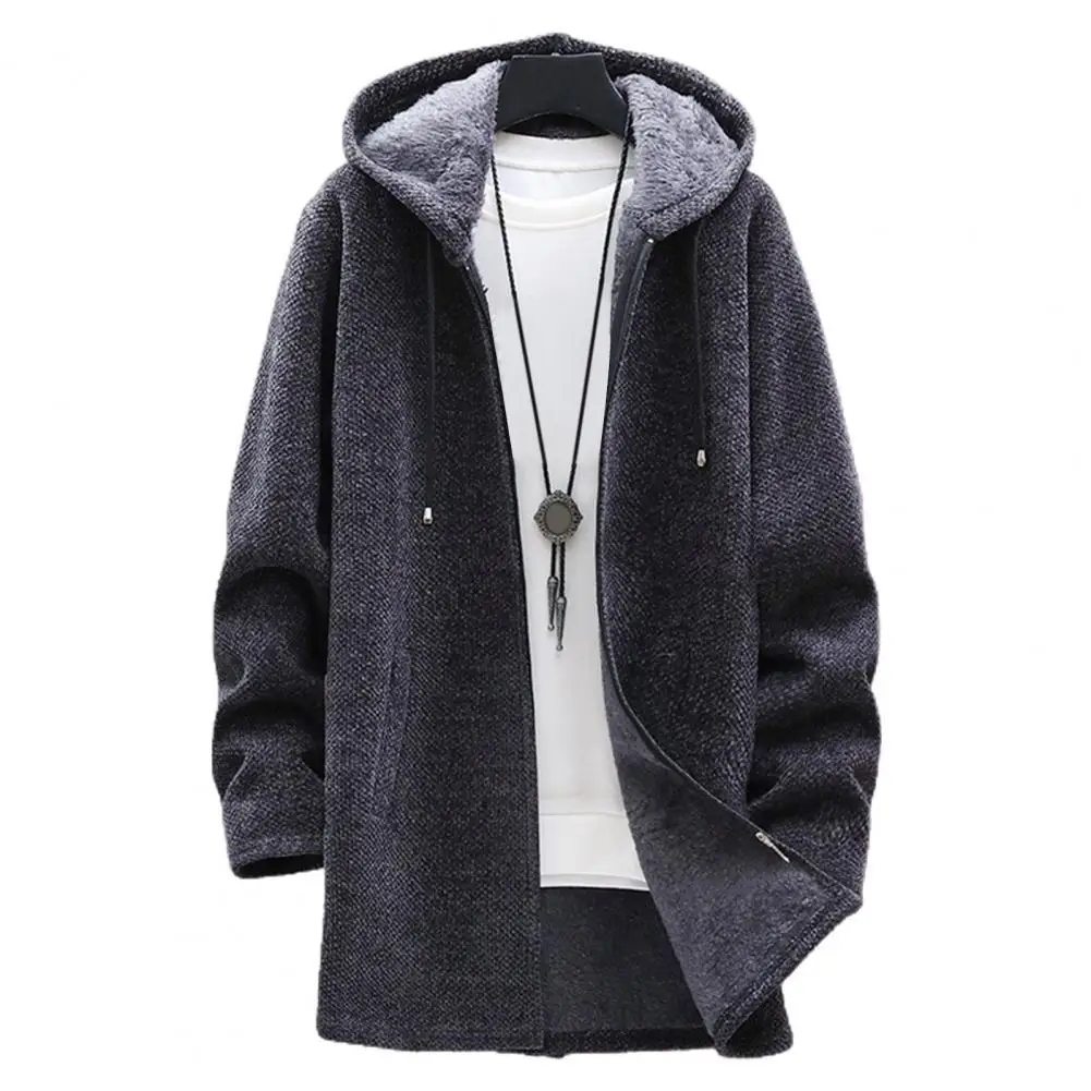 Men Hooded Coat Autumn Winter Long Sleeve Plush Liner Sweater Zipper Knitted Coat Cardigan Male Slim Warm Overcoat Clothing
Men Hooded Coat Autumn Winter Long Sleeve Plush Liner Sweater Zipper Knitted Coat Cardigan Male Slim Warm Overcoat Clothing