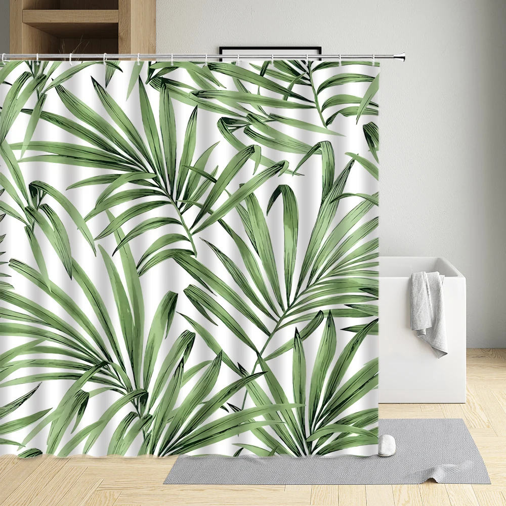 Banana Leaf Plant Creative Shower Curtain Nordic Style flower rose green Golden Cloth Bathroom Decor Bath Screen With Hooks
Banana Leaf Plant Creative Shower Curtain Nordic Style flower rose green Golden Cloth Bathroom Decor Bath Screen With Hooks