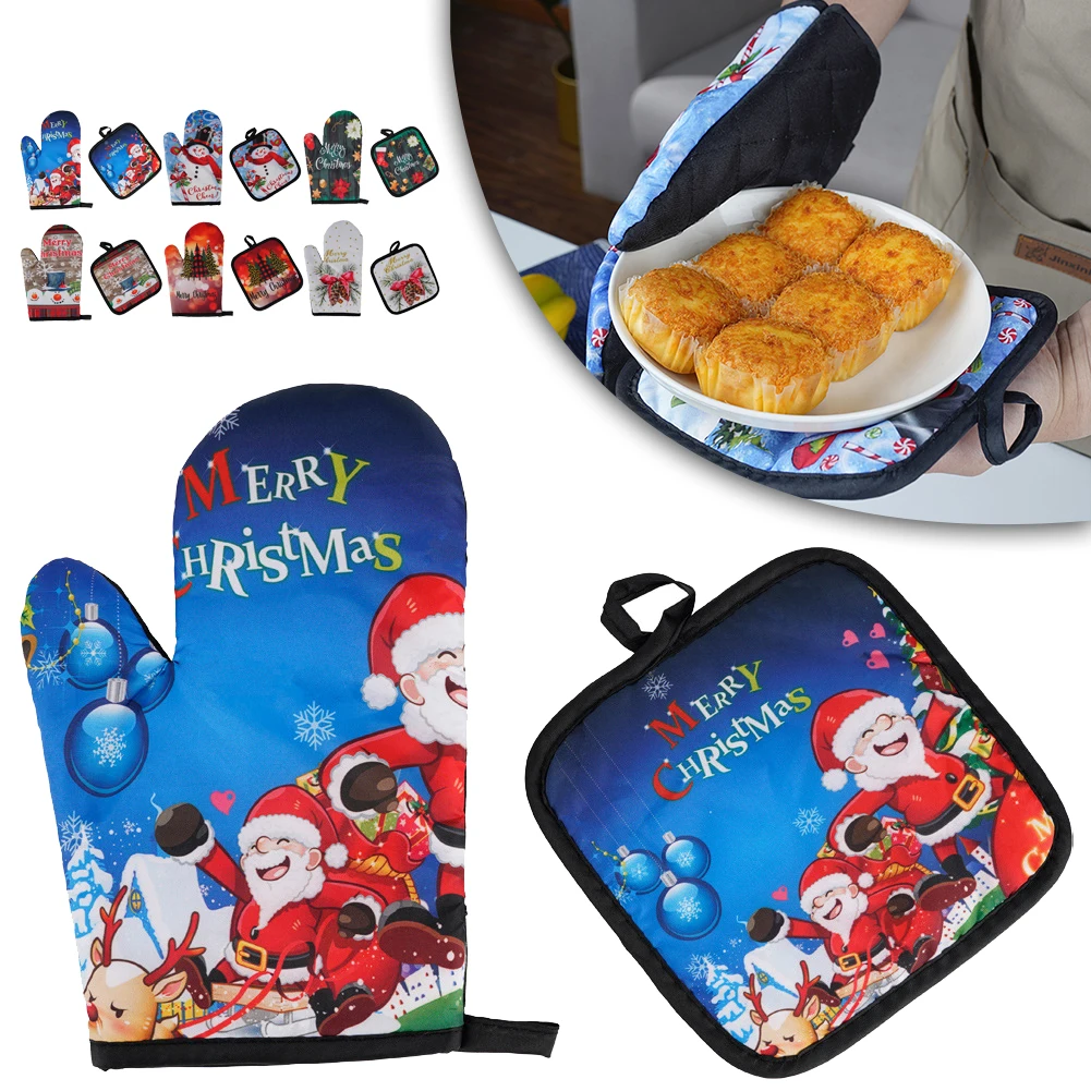 New 2pc Christmas Hot Oven Mitts Baking Anti-Hot Gloves Pad Dining Kitchen Mat New Year 2021 Navidad Xmas Party Decorations
New 2pc Christmas Hot Oven Mitts Baking Anti-Hot Gloves Pad Dining Kitchen Mat New Year 2021 Navidad Xmas Party Decorations