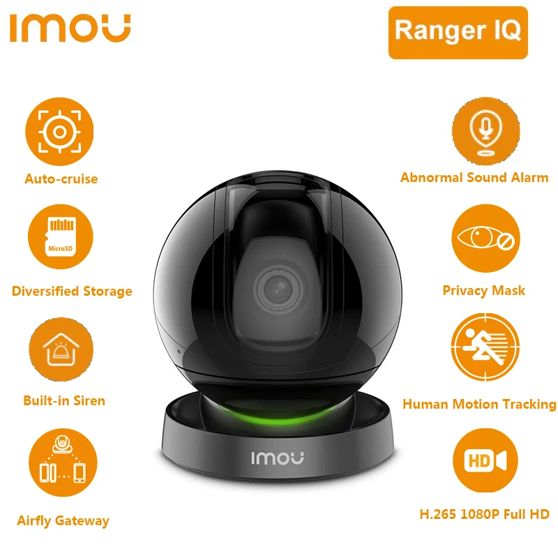 Imou Ranger IQ 1080P IP Camera All-connected AI Camera Gateway Starlight Night Vision 360° Surveillance Wireless Security Camera
Imou Ranger IQ 1080P IP Camera All-connected AI Camera Gateway Starlight Night Vision 360° Surveillance Wireless Security Camera