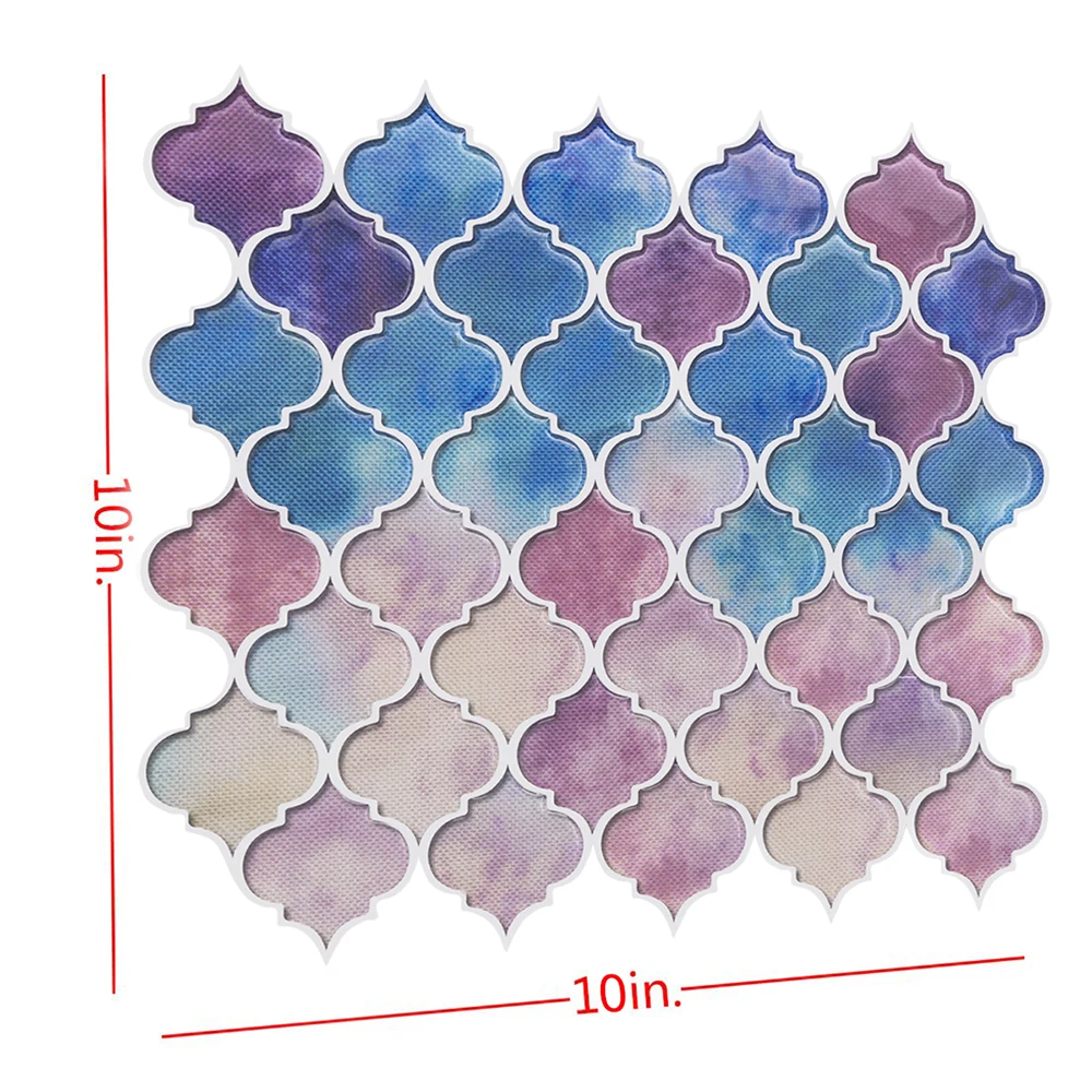 10 Sheet/pack Neon-Colored Adhesive 3D Mosaic Backsplash Tiles Decorative Wall Tiles for Kitchen Bathroom Laundry Room 250*250mm
10 Sheet/pack Neon-Colored Adhesive 3D Mosaic Backsplash Tiles Decorative Wall Tiles for Kitchen Bathroom Laundry Room 250*250mm
