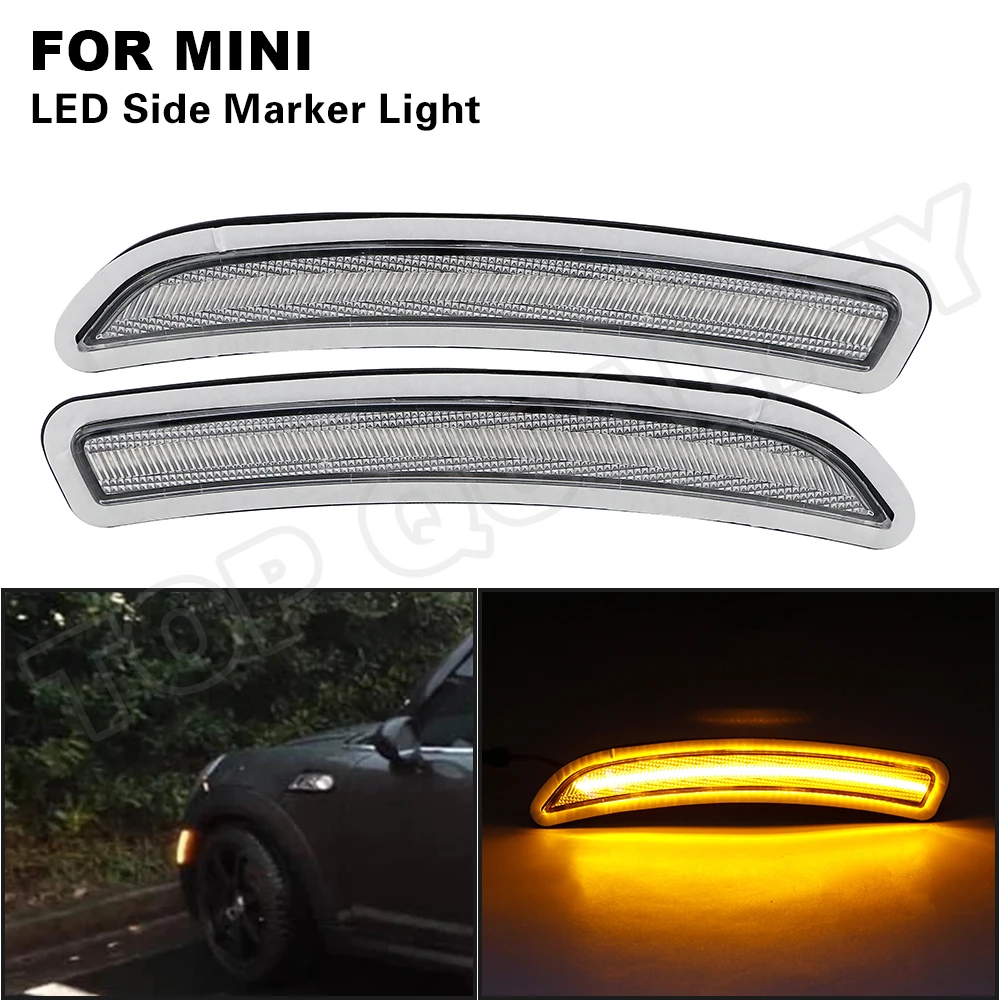 2X Clear Front Amber LED Side Marker Light Turn Signal Fender Lamp For BMW Mini Cooper F55 F56 F57 2014 2015 2016 2017 2018 2019
2X Clear Front Amber LED Side Marker Light Turn Signal Fender Lamp For BMW Mini Cooper F55 F56 F57 2014 2015 2016 2017 2018 2019