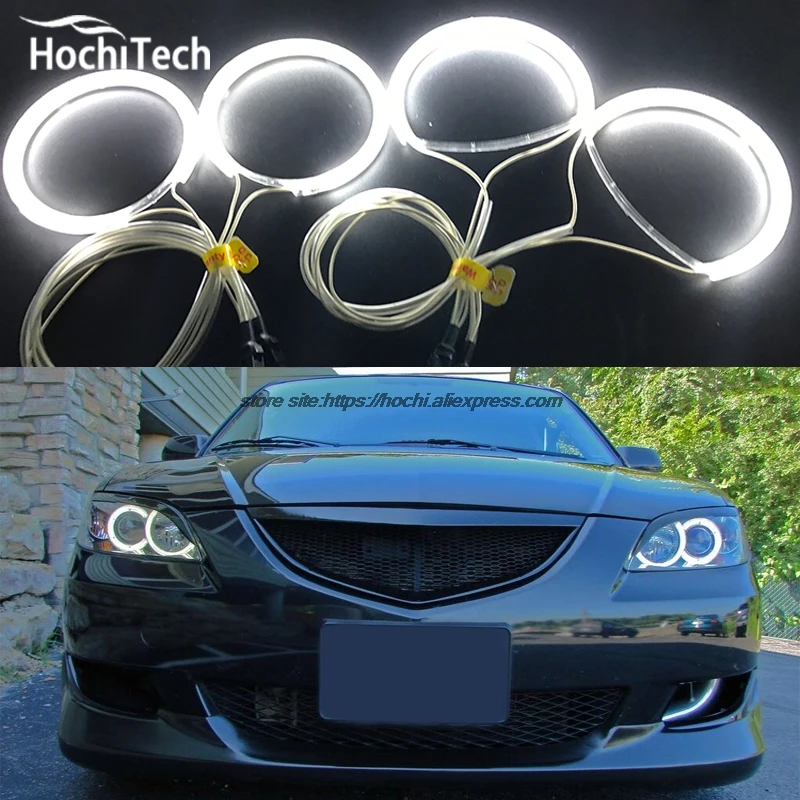 Комплект глаз ангела HochiTech для Mazda 3 mazda3 2002 2003 2004 2005 2006 2007 ультра яркая фара CCFL глаза