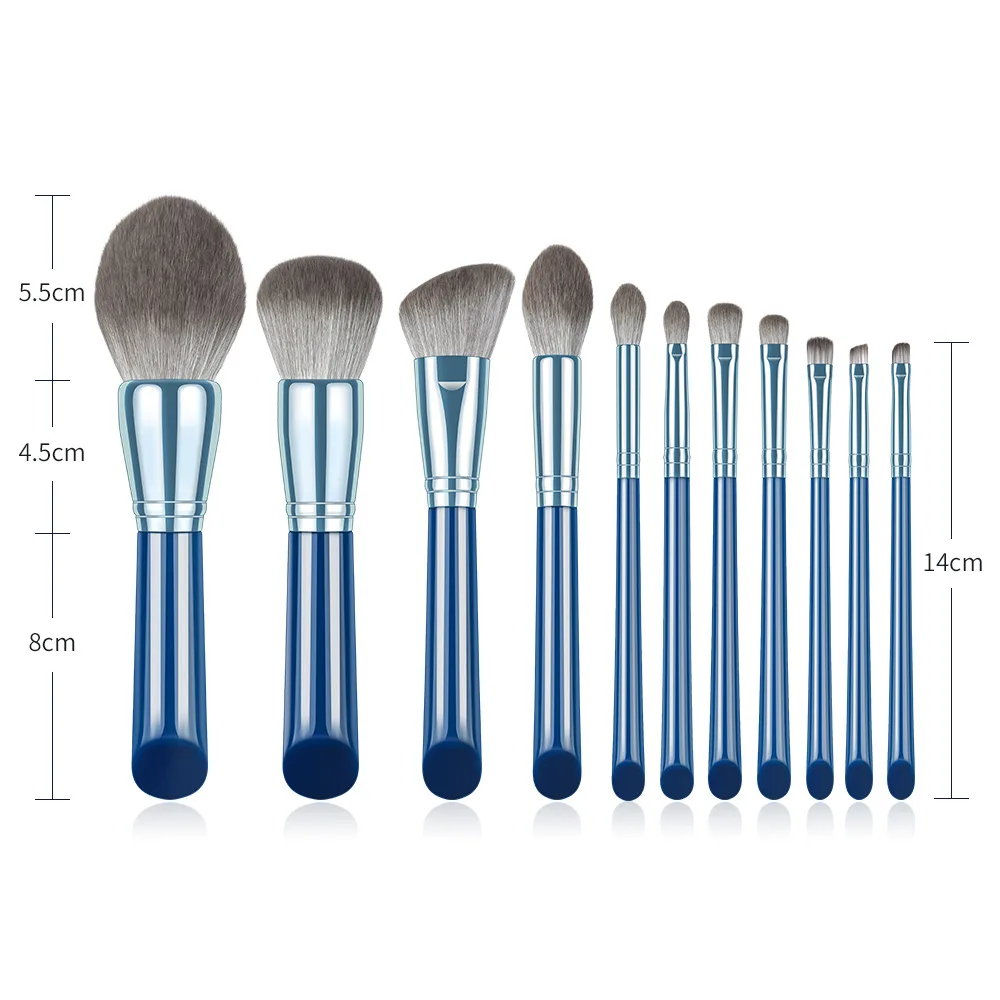 OUBLDIOR 11pcs Makeup Brush Set sky Blue fibre Wood Handle Foundation Eye shadow Blush professional High quality Makeup Brushes
OUBLDIOR 11pcs Makeup Brush Set sky Blue fibre Wood Handle Foundation Eye shadow Blush professional High quality Makeup Brushes
