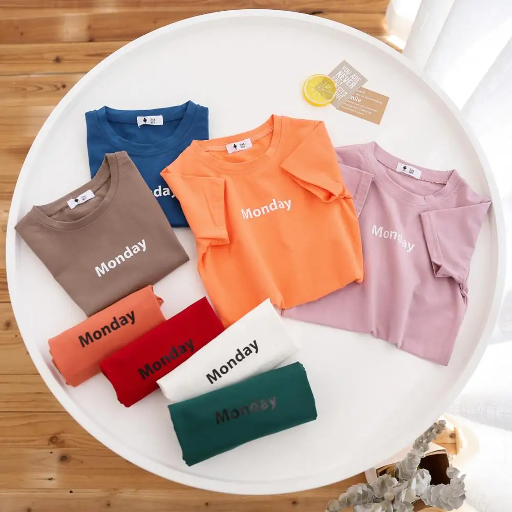 2020 Summer New Baby Girls T Shirts Letter Printed Kids T Shirts Fashion Children Tops for Girl Tshirt DT091
2020 Summer New Baby Girls T Shirts Letter Printed Kids T Shirts Fashion Children Tops for Girl Tshirt DT091