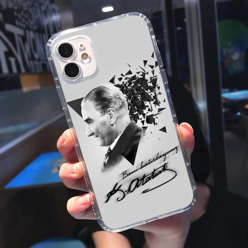 Turkey Mustafa Kemal Ataturk Phone Case Transparent soft For iphone 5 5s 5c se 6 6s 7 8 11 12 plus mini x xs xr pro max
Turkey Mustafa Kemal Ataturk Phone Case Transparent soft For iphone 5 5s 5c se 6 6s 7 8 11 12 plus mini x xs xr pro max
