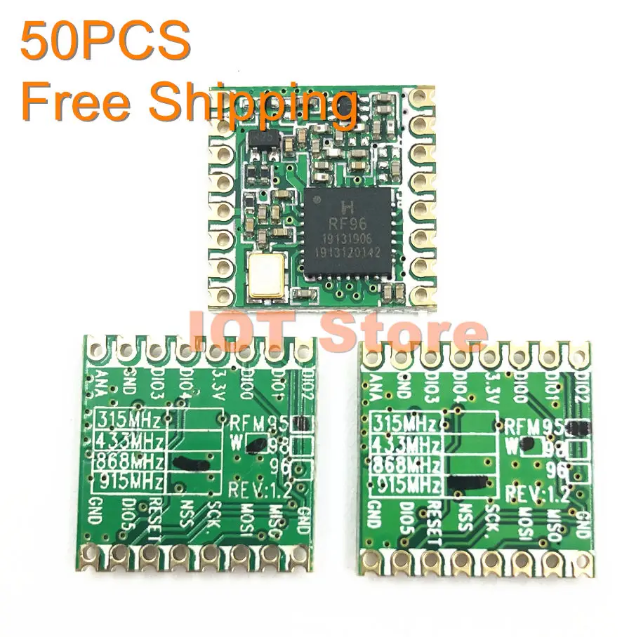 Бесплатная доставка от DHL! 50 шт. RFM95 RFM95W 868 МГц 915 LORA SX1276 беспроводной модуль