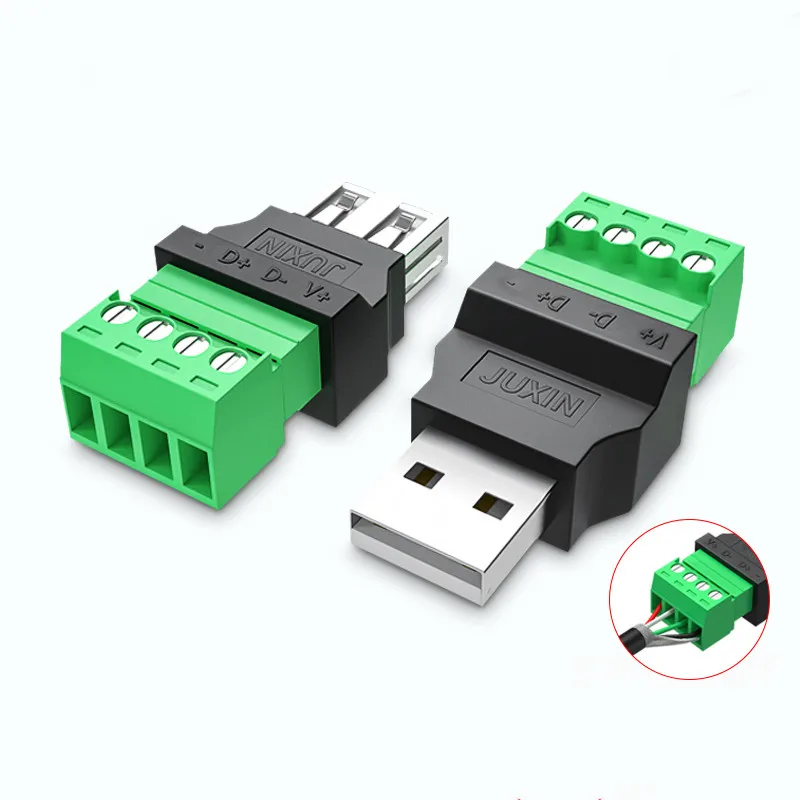 1 шт. гнездо USB для винтового разъема штекер с защитным разъемом USB2.0 гнездовой