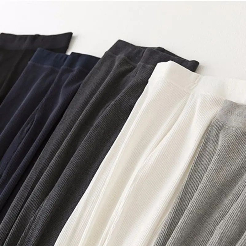 Women Autumn Ankle Length Leggings Cotton Ribbed Knit Striped Tights Slim Pants
Women Autumn Ankle Length Leggings Cotton Ribbed Knit Striped Tights Slim Pants