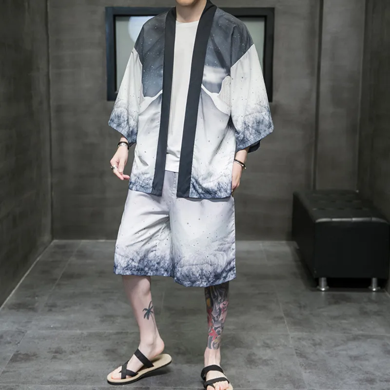 IEFB Chinese Style Men's Three Quarter Sleeve Hanfu Cardigan Kimono Sunscreen Suit 2021 New Summer Fashion Shorts Two Pieces Set
IEFB Chinese Style Men's Three Quarter Sleeve Hanfu Cardigan Kimono Sunscreen Suit 2021 New Summer Fashion Shorts Two Pieces Set