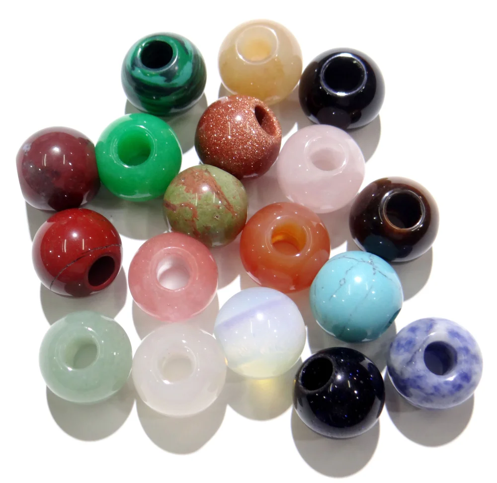 Natural Stone 16*20MM Quartz Crystal Round shape big hole Beads pendant for diy Jewelry making necklace earrings Bracelets 10pc
Natural Stone 16*20MM Quartz Crystal Round shape big hole Beads pendant for diy Jewelry making necklace earrings Bracelets 10pc