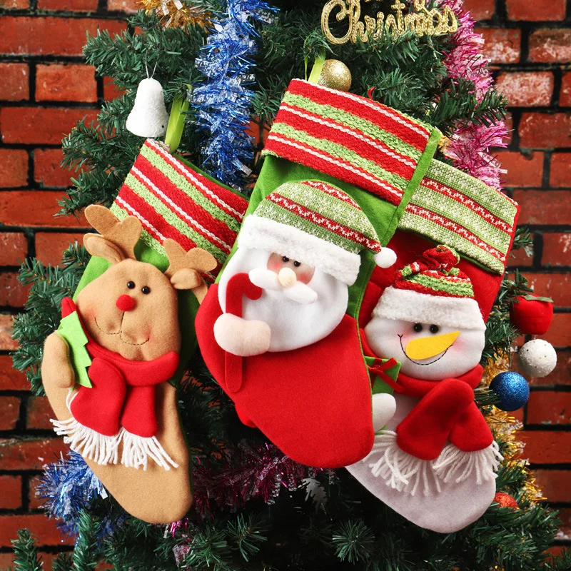 35x20cm Christmas Decoration Gifts Santa Socks Christmas Tree Ornaments Props Snowman Elk Candy Socks Gift Bag
35x20cm Christmas Decoration Gifts Santa Socks Christmas Tree Ornaments Props Snowman Elk Candy Socks Gift Bag