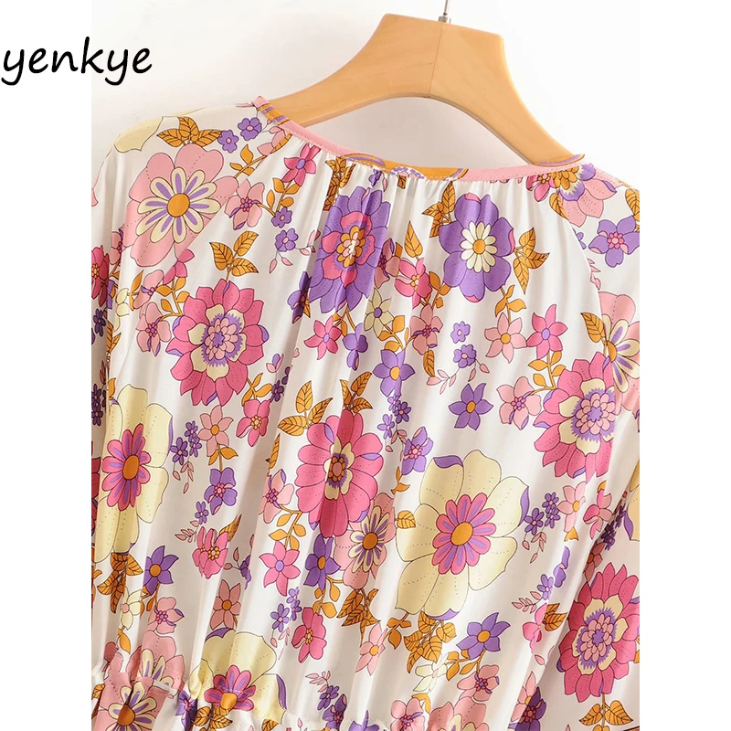 Multicolor Floral Print Jumpsuit Short Women O Neck Long Sleeve Drawstring Casual Summer Beach Jumpsuit combinaison femme
Multicolor Floral Print Jumpsuit Short Women O Neck Long Sleeve Drawstring Casual Summer Beach Jumpsuit combinaison femme