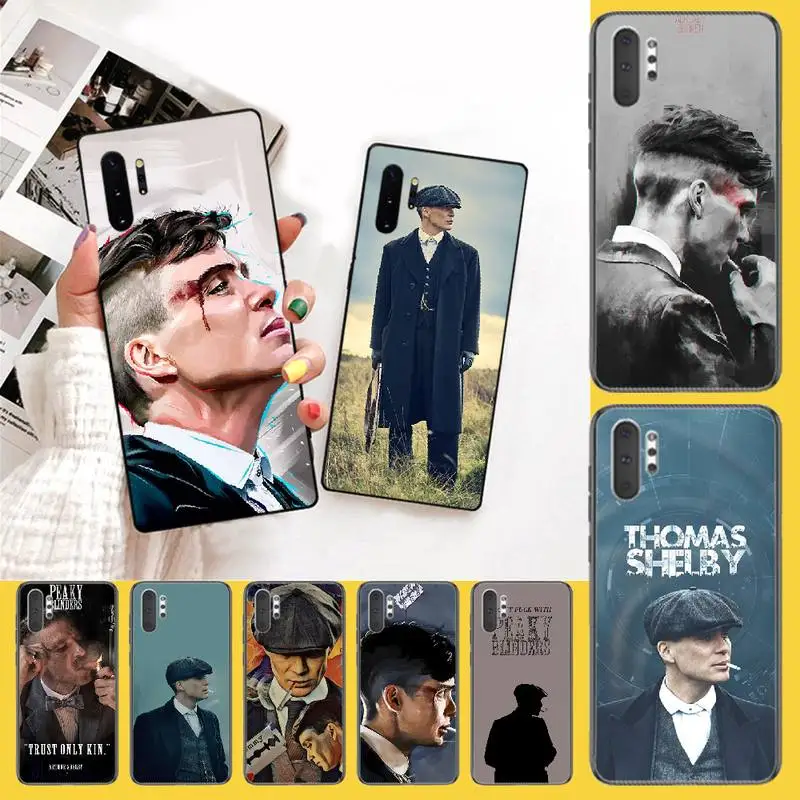 Мягкий силиконовый черный чехол для телефона PENGHUWAN Peaky Blinders Thomas Shelby Samsung Note 3 4 5 7 8 9