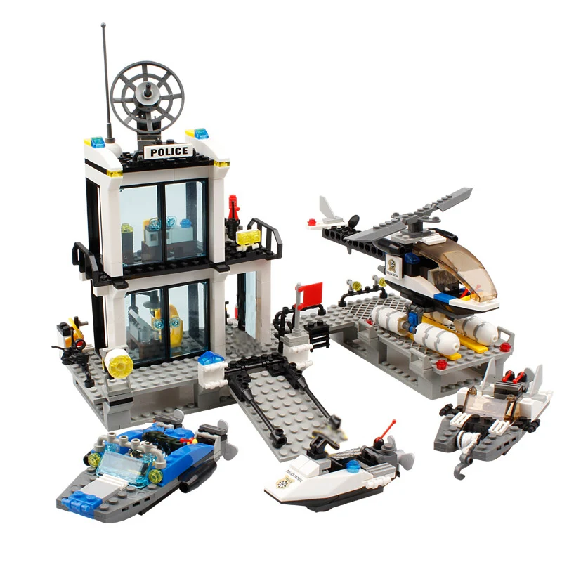 KAZI Water police station City Figures SWAT DIY Building Blocks Bricks Toys For Children Birthday Gifts
KAZI Water police station City Figures SWAT DIY Building Blocks Bricks Toys For Children Birthday Gifts